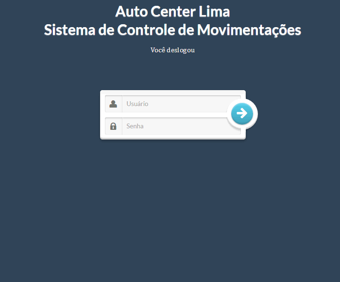 Sistema desenvolvido para Auto Center Lima