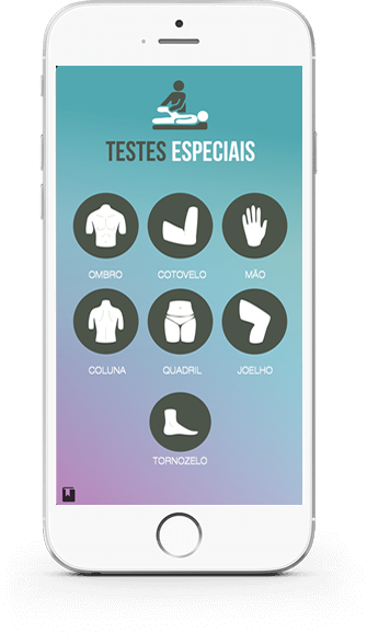Aplicativo Testes Especiais Tela Inicial