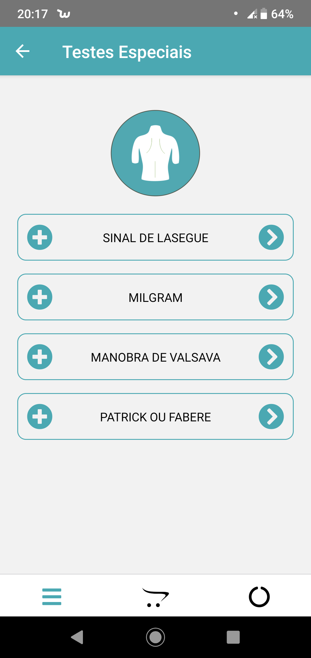 Testes Especiais para Costas
